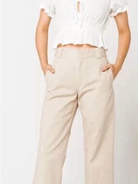 Dickies Juniors Relaxed Work Crop Roll Hem Khaki Chinos/Pants, Sz 13/31! 🍁